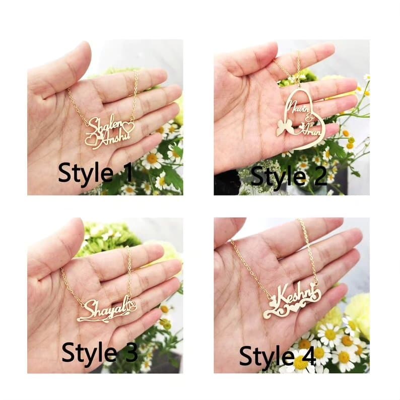 Couple name lockets