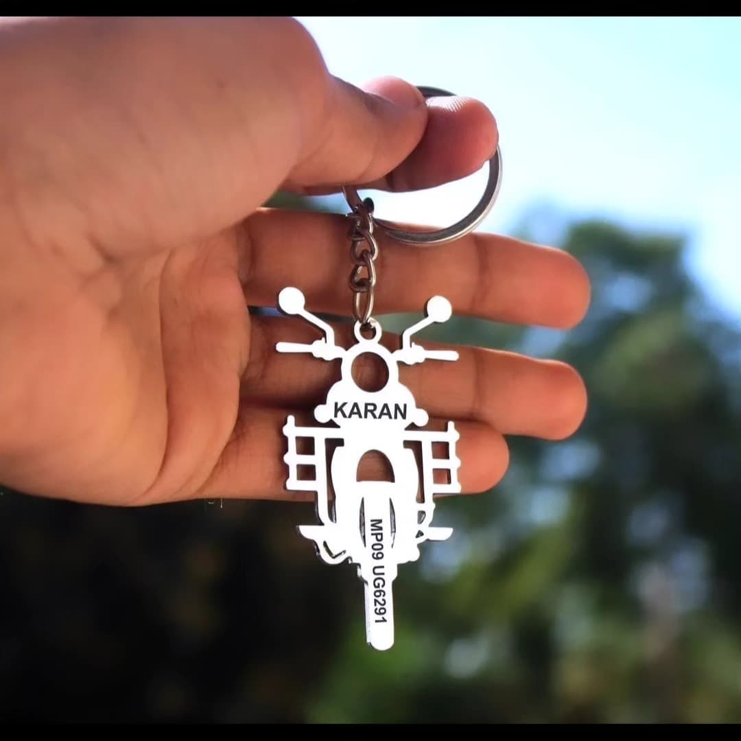 Personalised Metal bike keychain  Whatsa